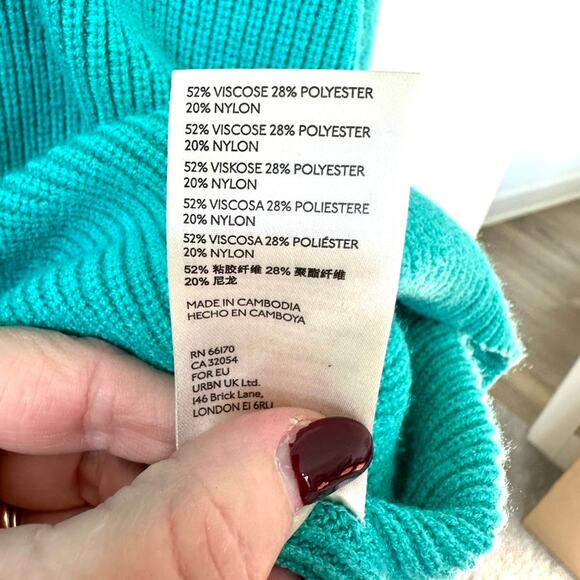 Free People Oversized Softly Structured Tunic Sweater in Oasis, Size S - Picture 6 of 7